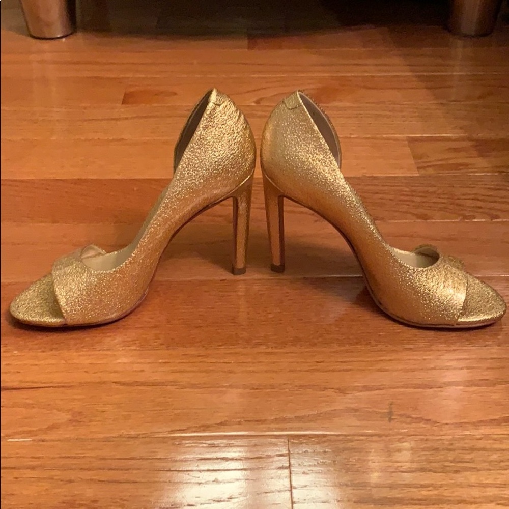BCBG Max Azria Gold Heels - Picture 2 of 5